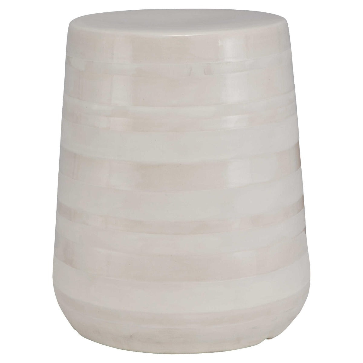  Desert Plains White Glaze Garden Stool