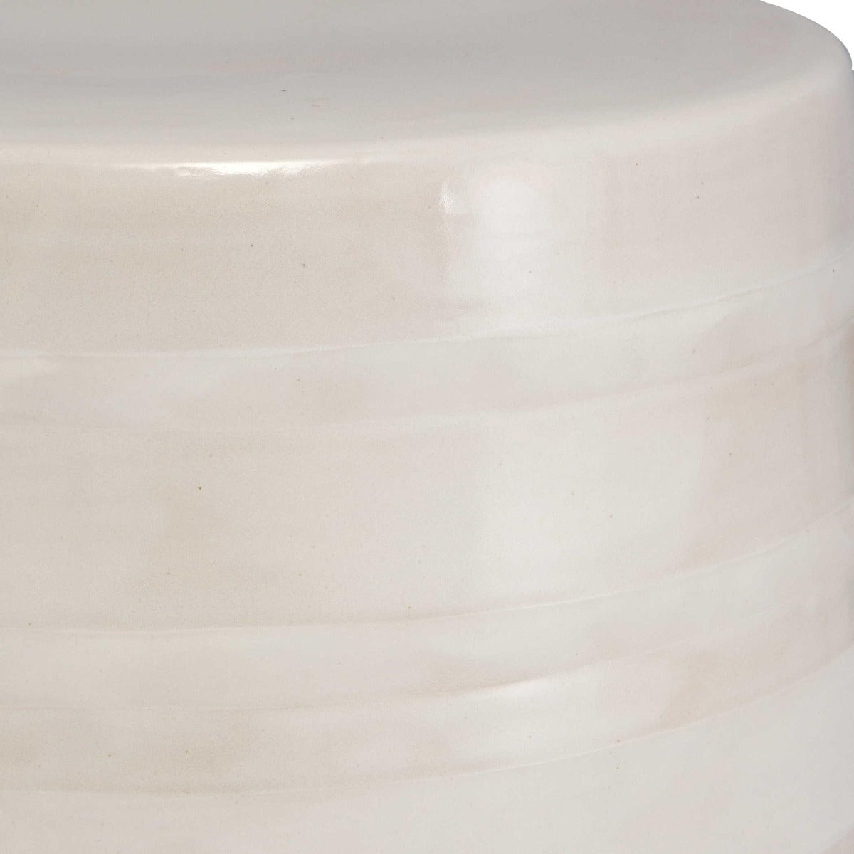 Uttermost Desert Plains White Glaze Garden Stool
