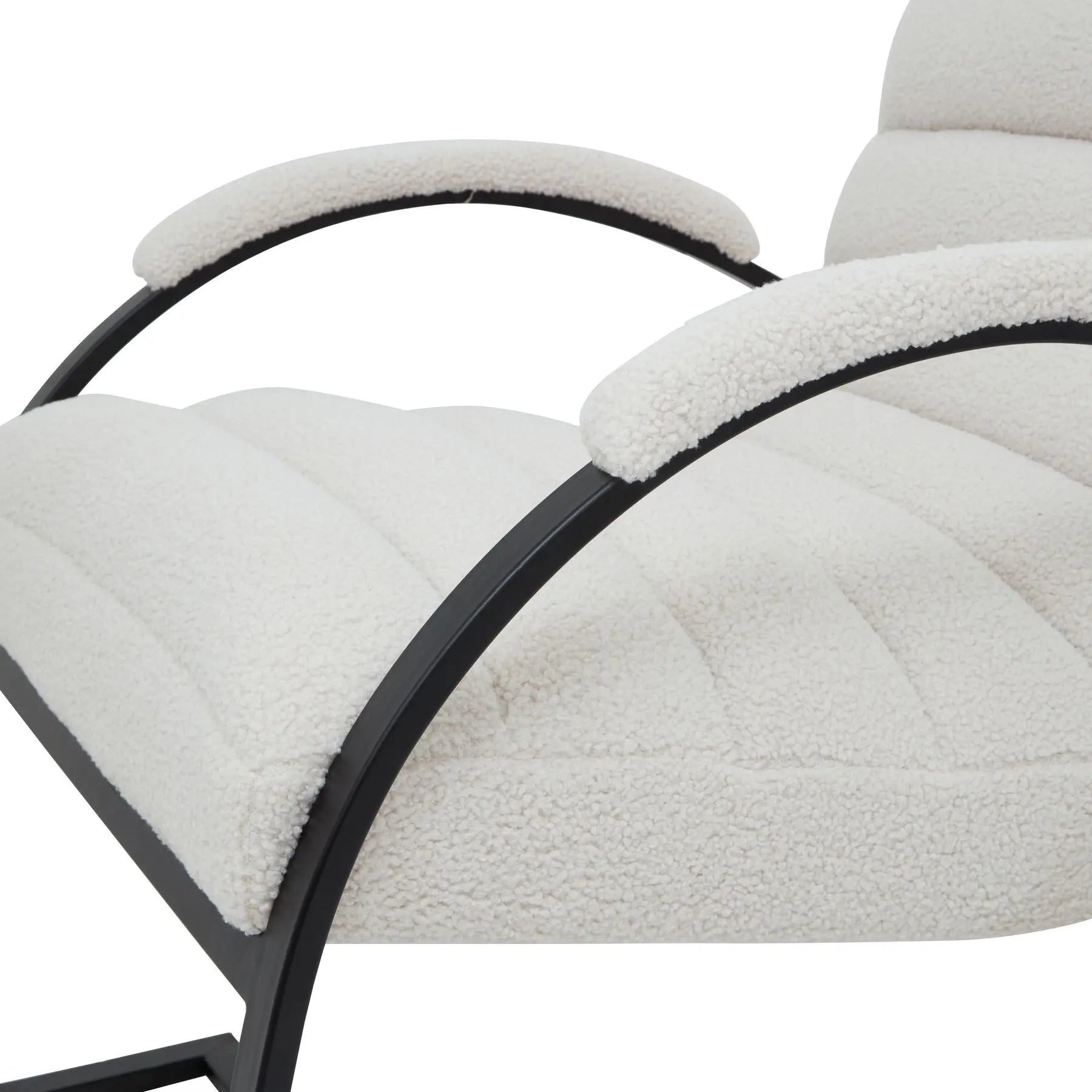 Freya Boucle Ribbed Ark Chair  Nicholas John Interiors