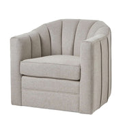 Lyla Swivel Chair In Oatmeal Twill  Nicholas John Interiors