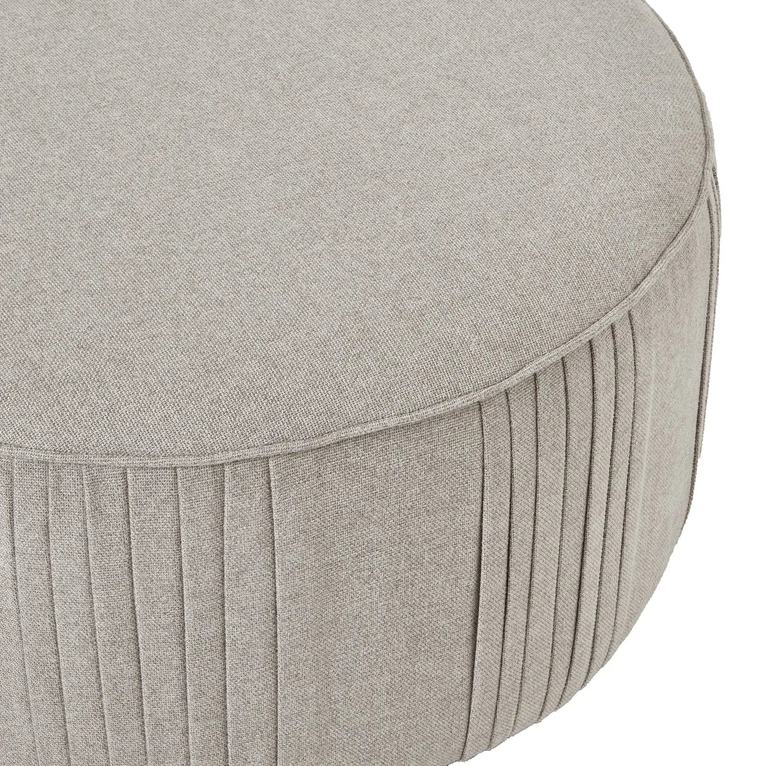 Lyla Swivel Ottoman In Oatmeal Twill  Nicholas John Interiors