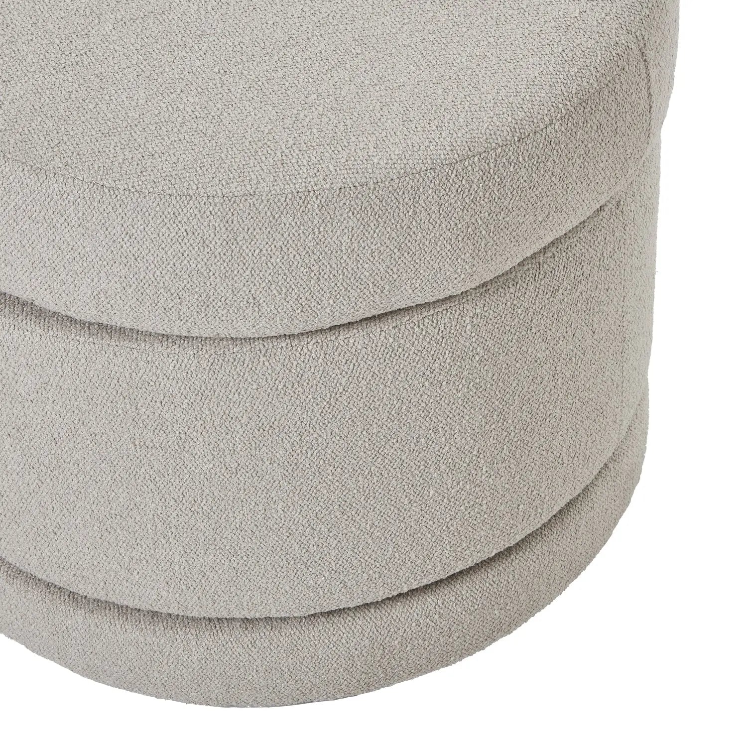 Ashen Swivel Ottoman  Nicholas John Interiors