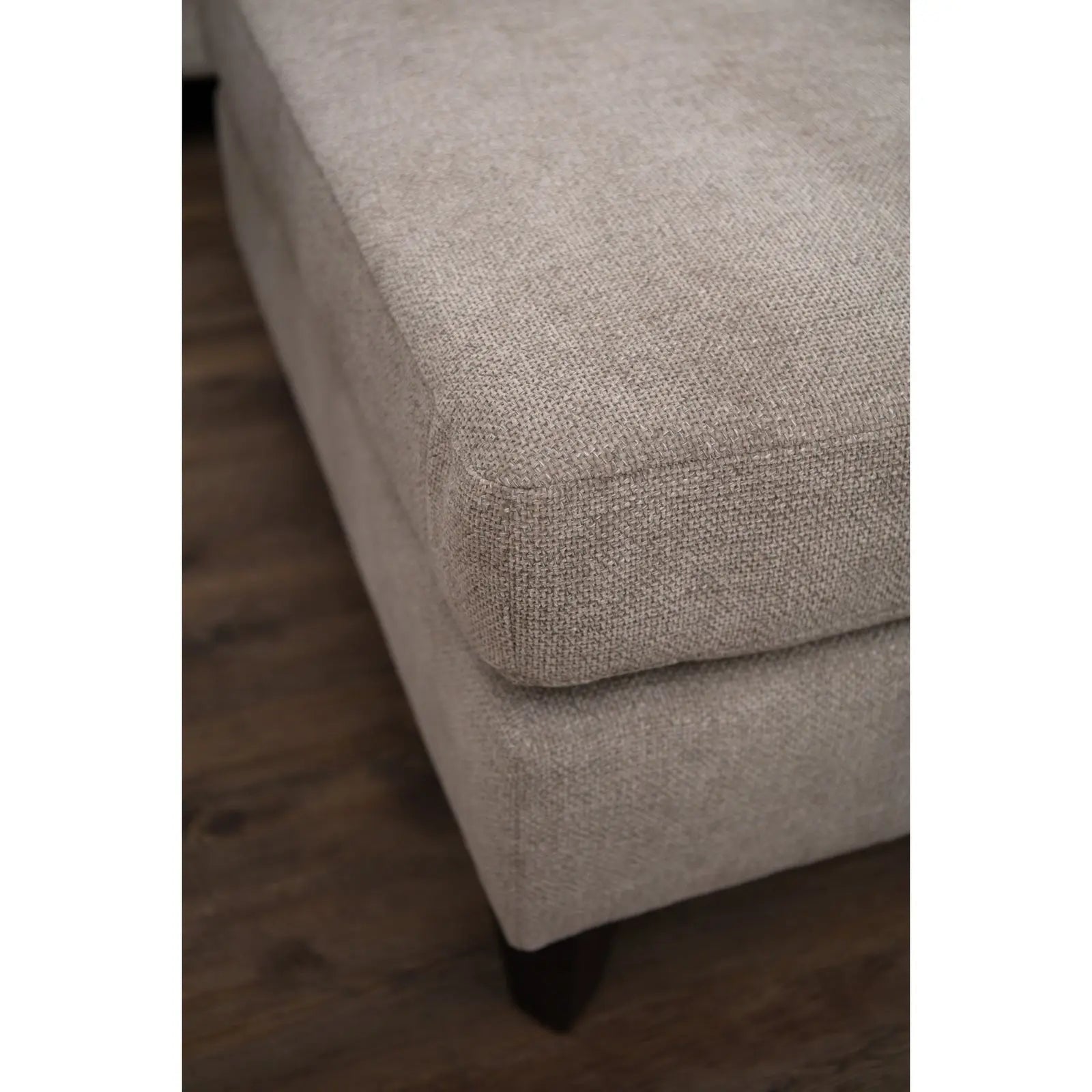 Lesper Taupe Ottoman Foot Stool  Nicholas John Interiors