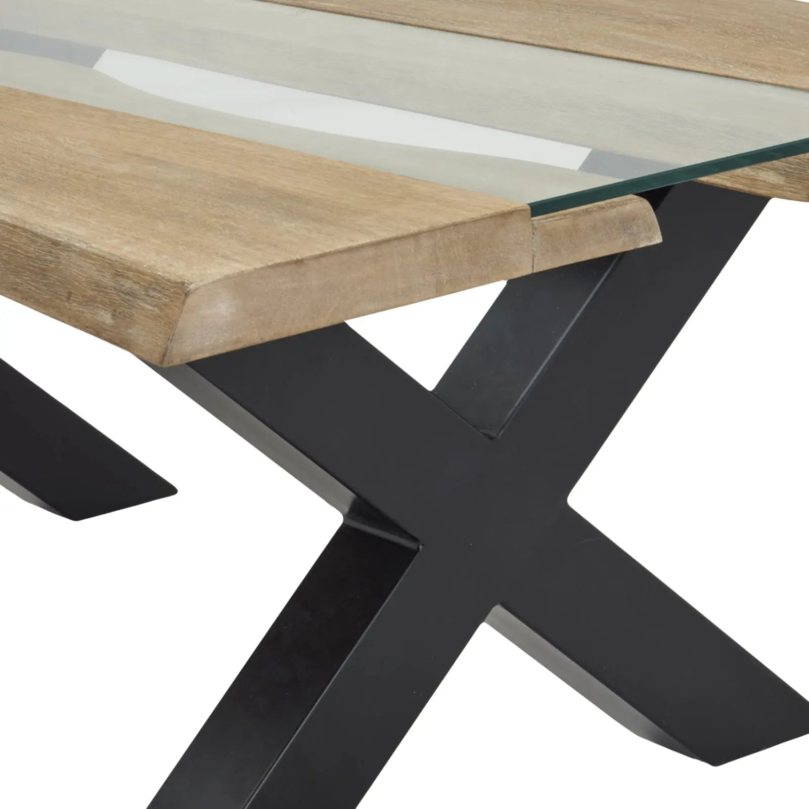 Kaipo Live Edge Light Acacia River Coffee Table  Nicholas John Interiors