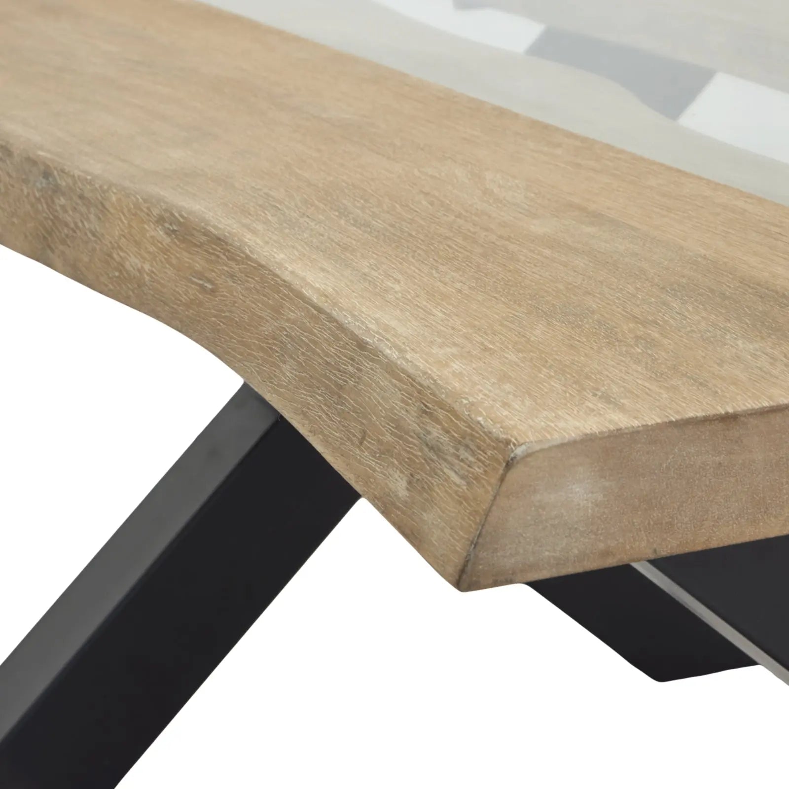 Kaipo Live Edge Light Acacia River Coffee Table  Nicholas John Interiors