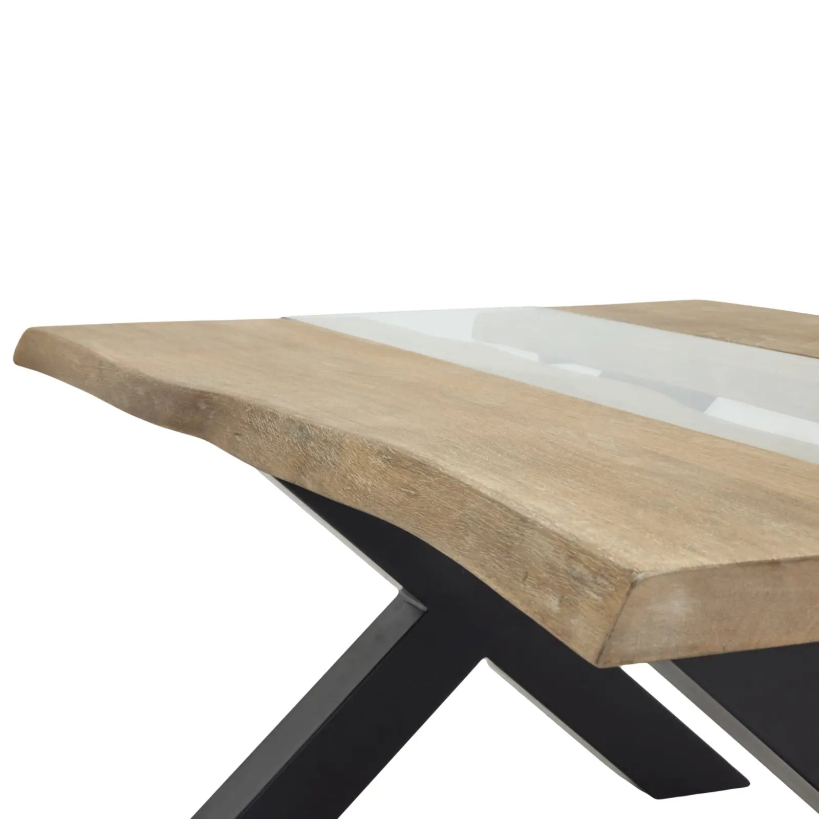 Kaipo Live Edge Light Acacia River Coffee Table  Nicholas John Interiors