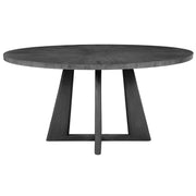 Pulsar Oval Dining Table in Grey Walnut - 152cm