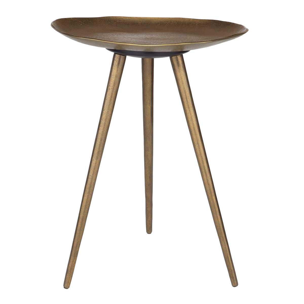Lily Pad Antique Brass Accent Table