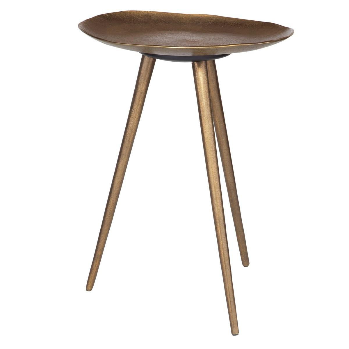 Uttermost Lily Pad Antique Brass Accent Table