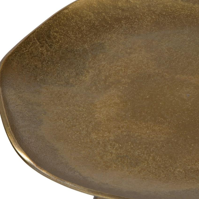 Uttermost Lily Pad Antique Brass Accent Table