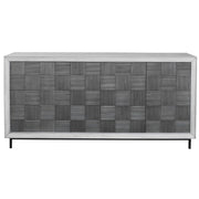  Checkerboard 4 Door Gray Cabinet