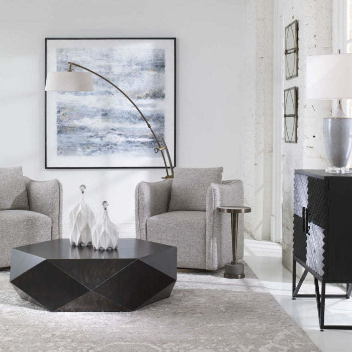 Uttermost Volker Worn Black Coffee Table