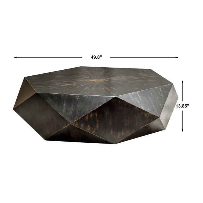 Uttermost Volker Worn Black Coffee Table