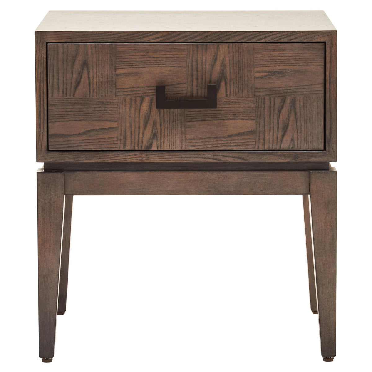 Damira 1 Drawer Antique Grey Side Table – Wooden Bedside or Accent Table