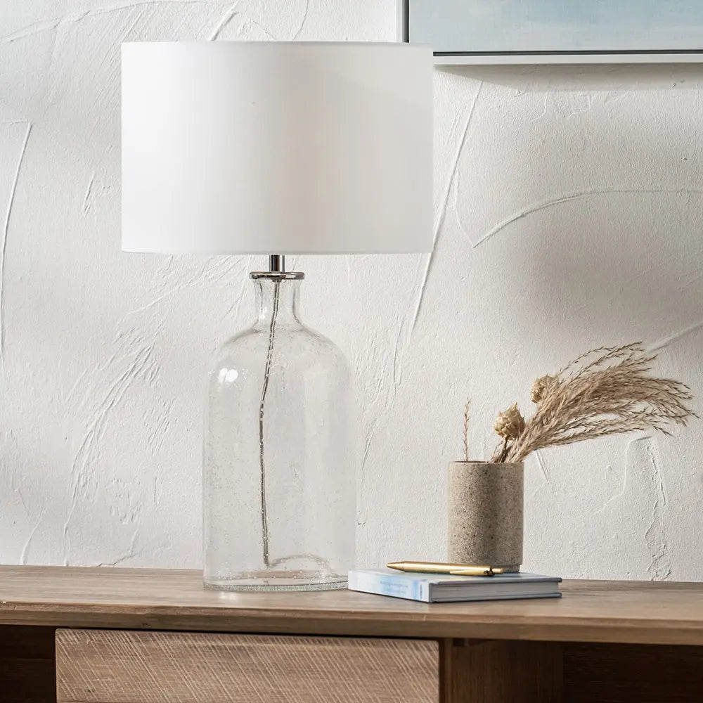 Bellamy Bubble Glass Table Lamp - Clear  Nicholas John Interiors