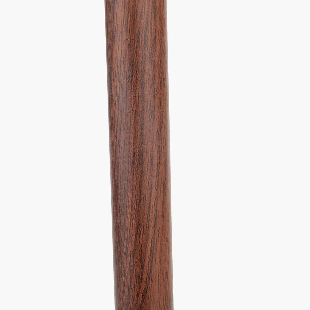 Gianni Table Lamp - Brushed Silver and Wood Effect  Nicholas John Interiors
