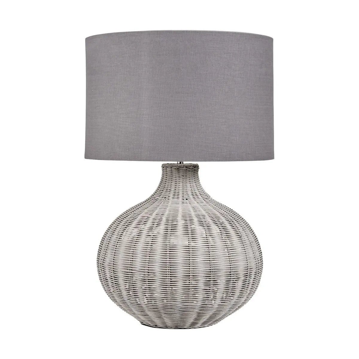 Allona Rattan Table Lamp - Grey Wash  Nicholas John Interiors