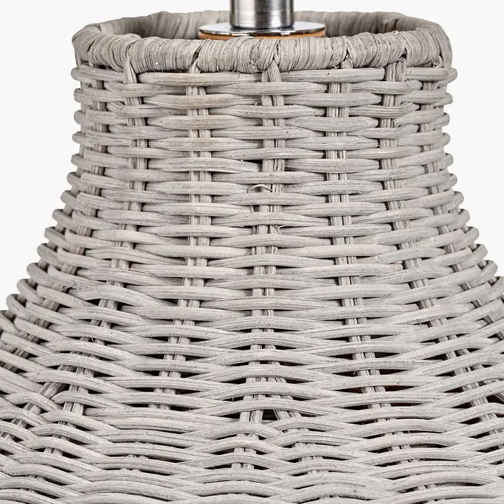 Allona Rattan Table Lamp - Grey Wash  Nicholas John Interiors