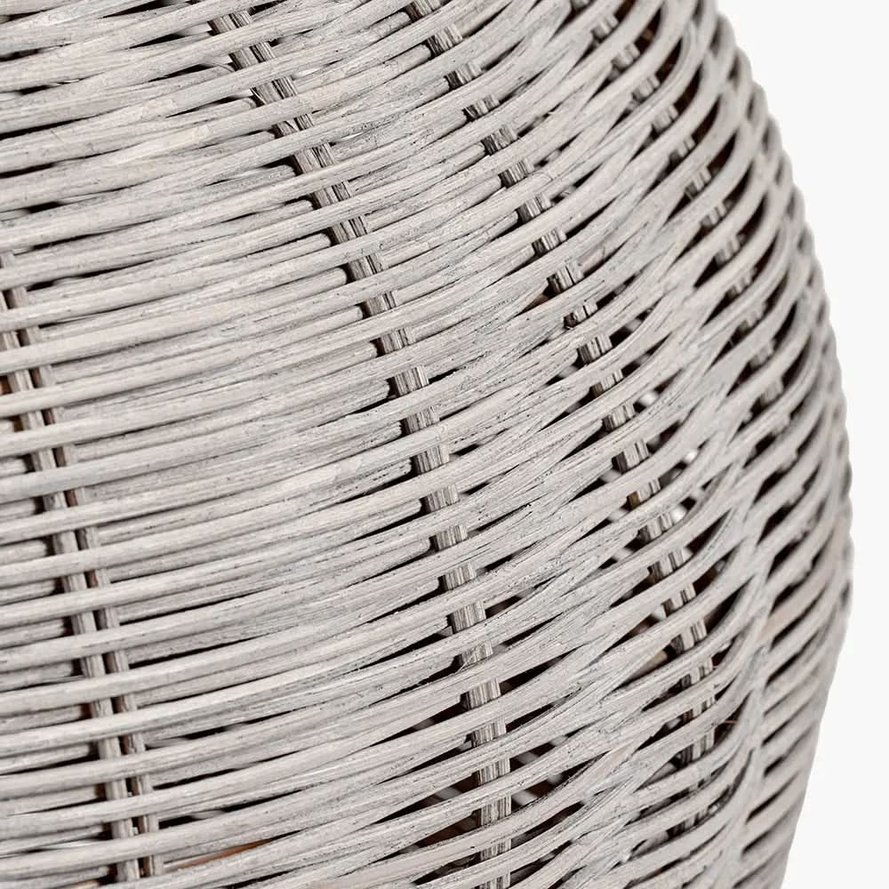 Allona Rattan Table Lamp - Grey Wash  Nicholas John Interiors