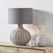 Allona Rattan Table Lamp - Grey Wash  Nicholas John Interiors