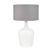 Tamsin Glass Table Lamp - Frosted White  Nicholas John Interiors