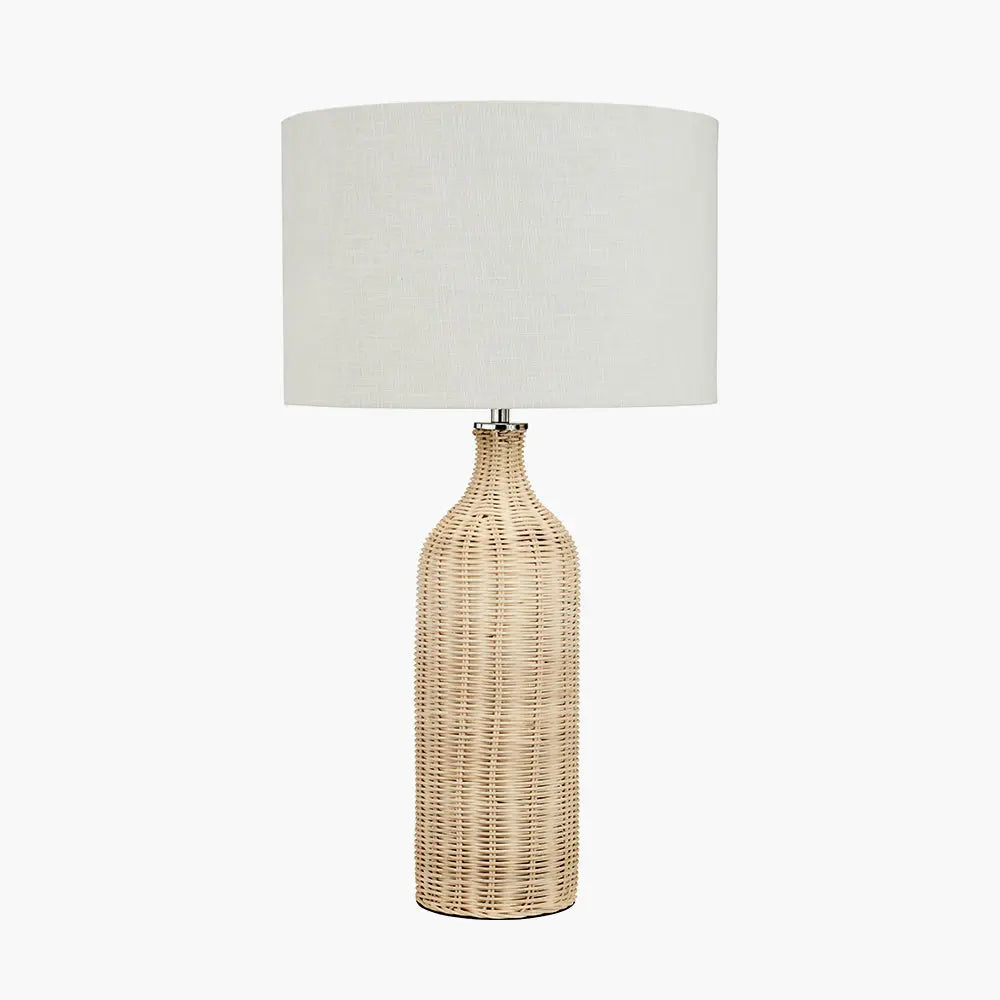 Anika Rattan Bottle Table Lamp - Natural  Nicholas John Interiors