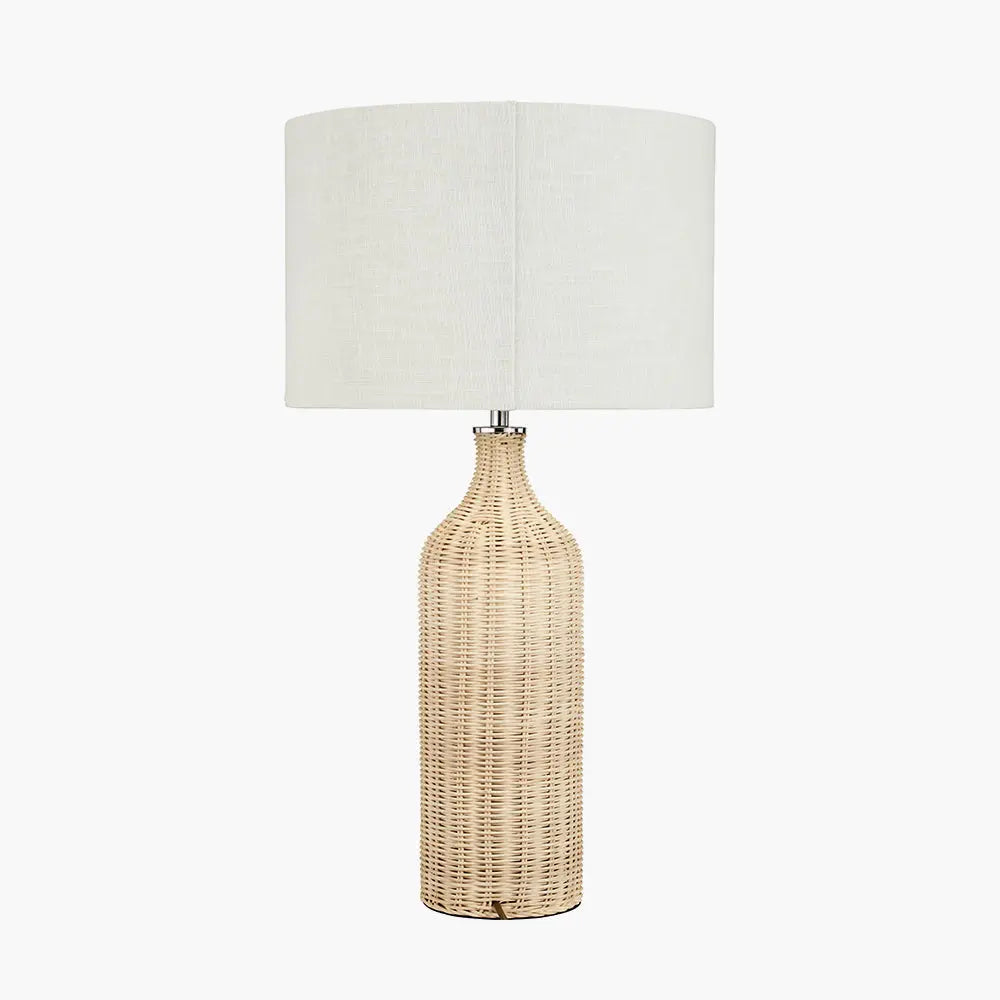 Anika Rattan Bottle Table Lamp - Natural  Nicholas John Interiors