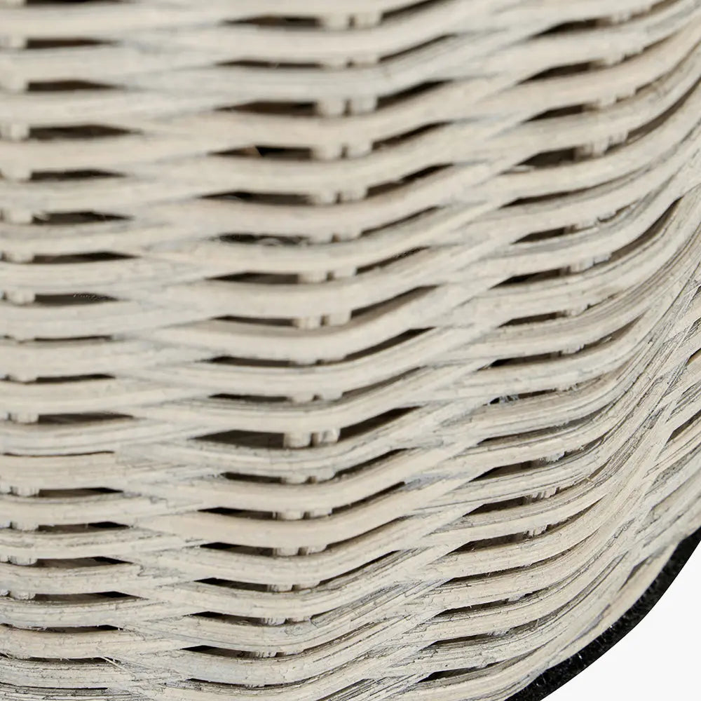 Anika Rattan Bottle Table Lamp - Grey Wash  Nicholas John Interiors