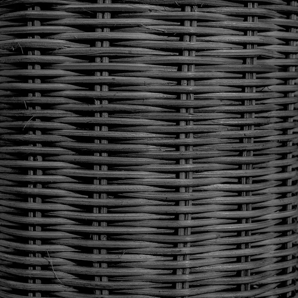 Anika Rattan Bottle Table Lamp - Black  Nicholas John Interiors