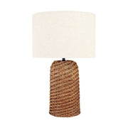 Andros Woven Seagrass Table Lamp - Brown  Nicholas John Interiors