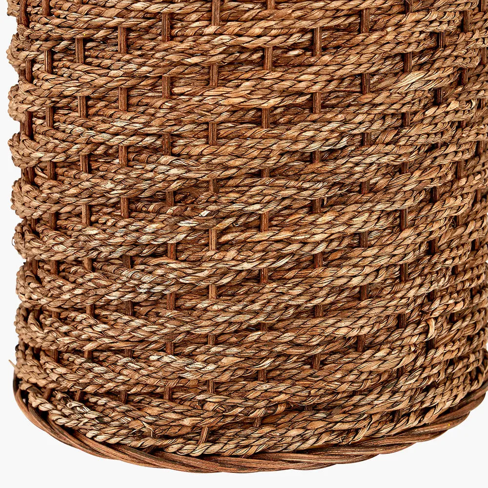 Andros Woven Seagrass Table Lamp - Brown  Nicholas John Interiors