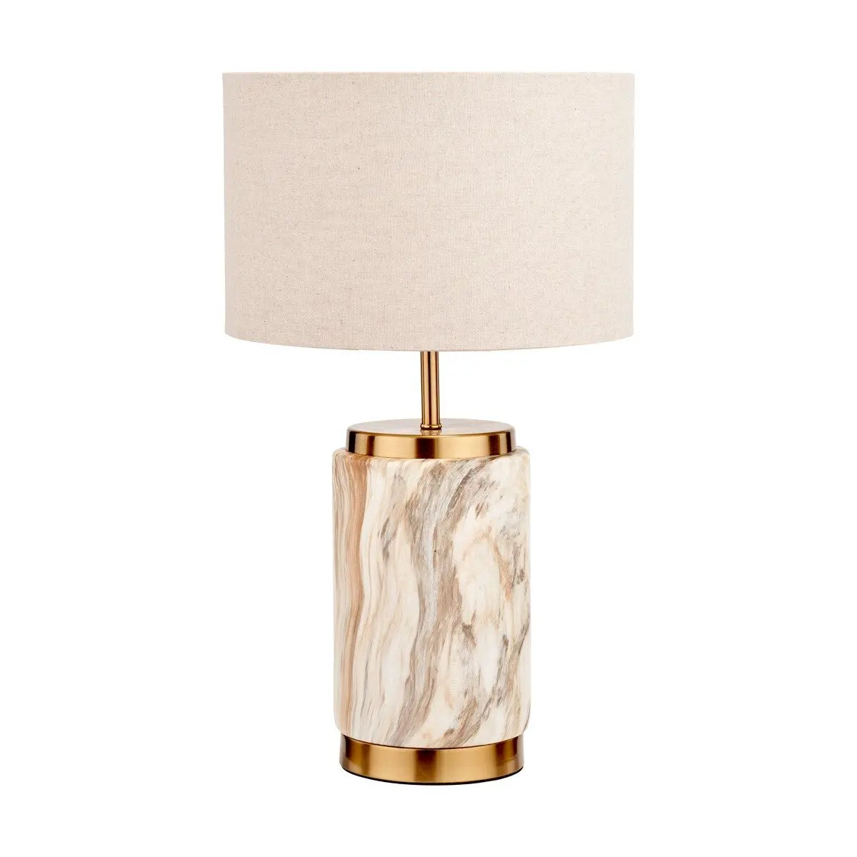 Carrara Natural Stone Effect Ceramic Table Lamp  Nicholas John Interiors