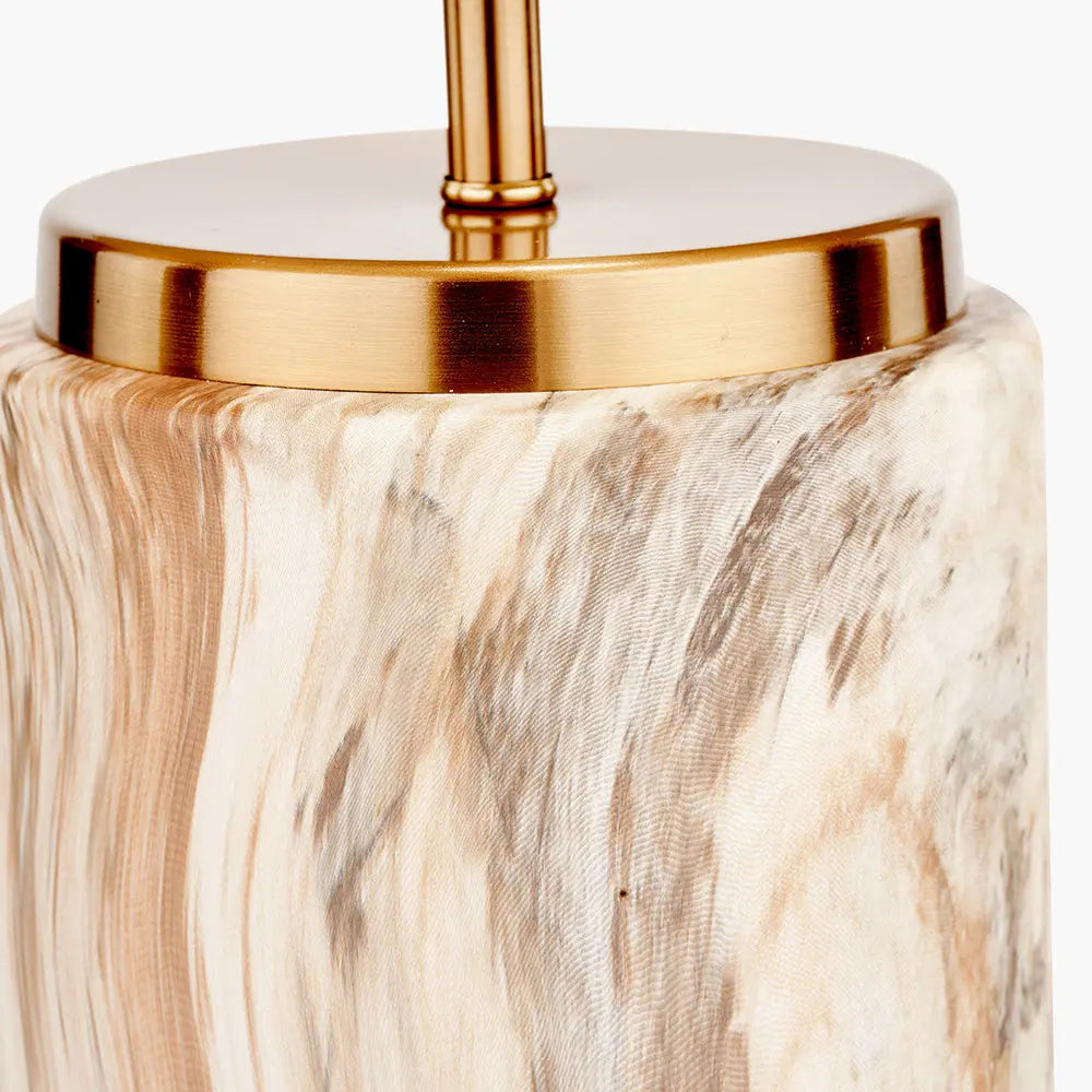 Carrara Natural Stone Effect Ceramic Table Lamp  Nicholas John Interiors