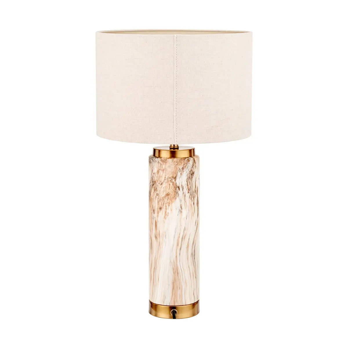 Carrara Natural Stone Effect Ceramic Tall Table Lamp  Nicholas John Interiors