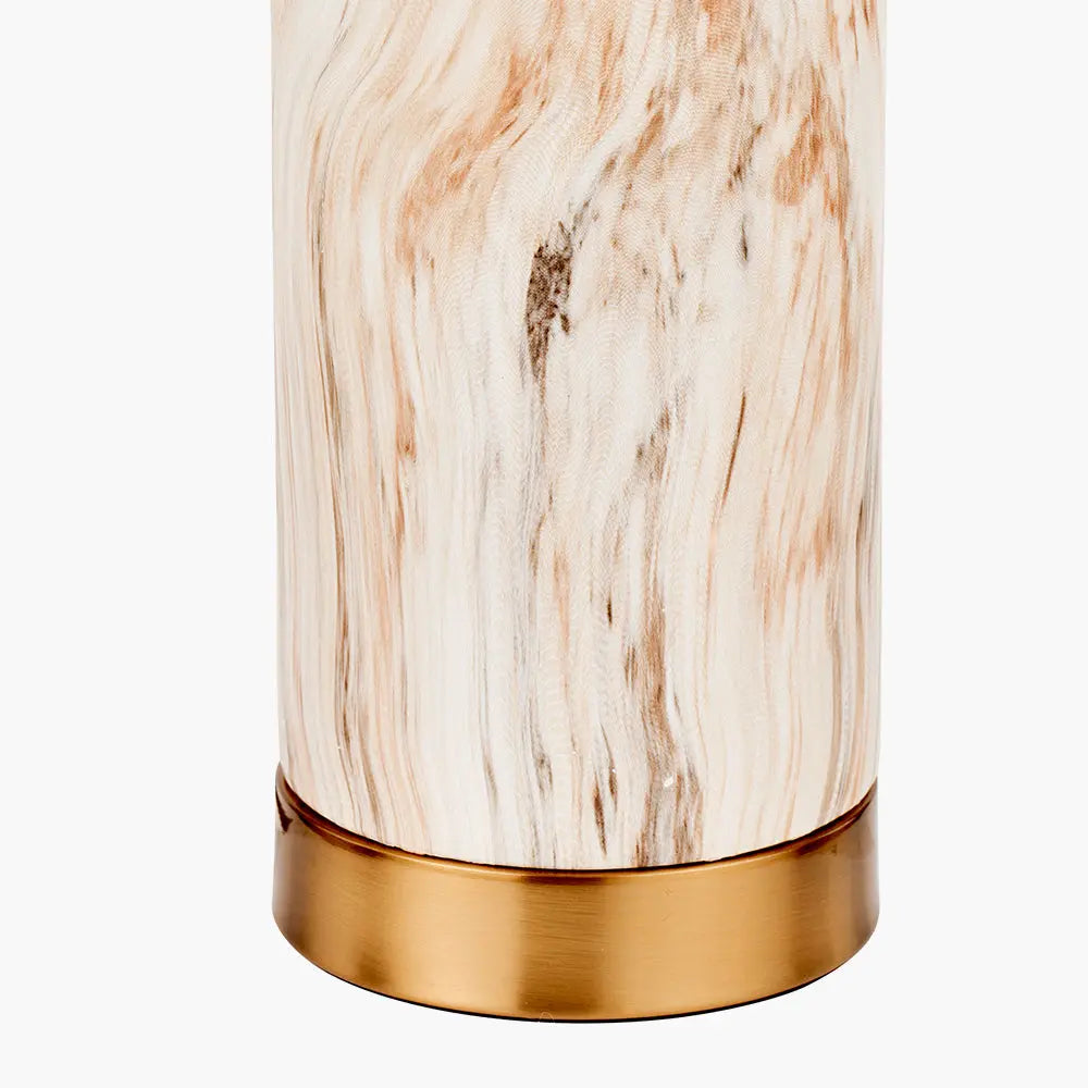 Carrara Natural Stone Effect Ceramic Tall Table Lamp  Nicholas John Interiors