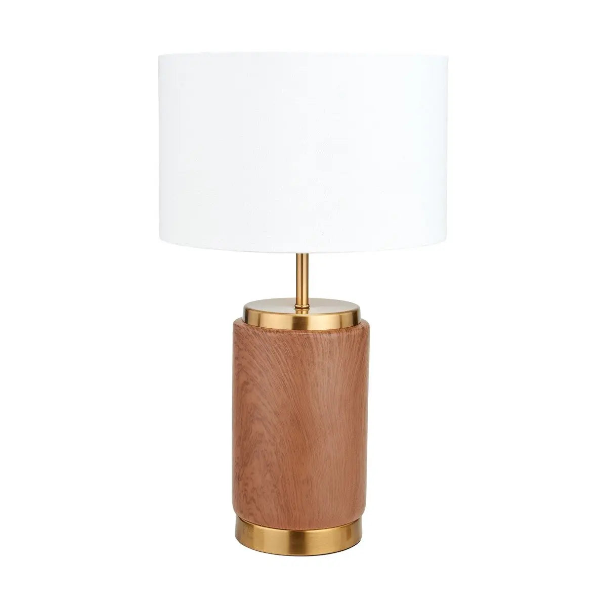Carrara Wood Effect Ceramic Table Lamp Pacific Lifestyle
