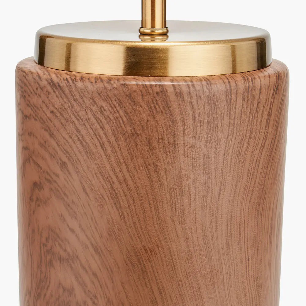 Carrara Wood Effect Ceramic Table Lamp  Nicholas John Interiors