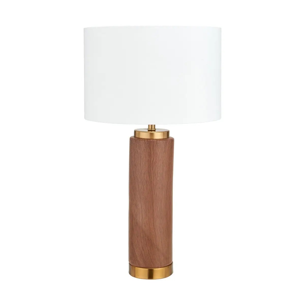 Carrara Wood Effect Ceramic Tall Table Lamp  Nicholas John Interiors