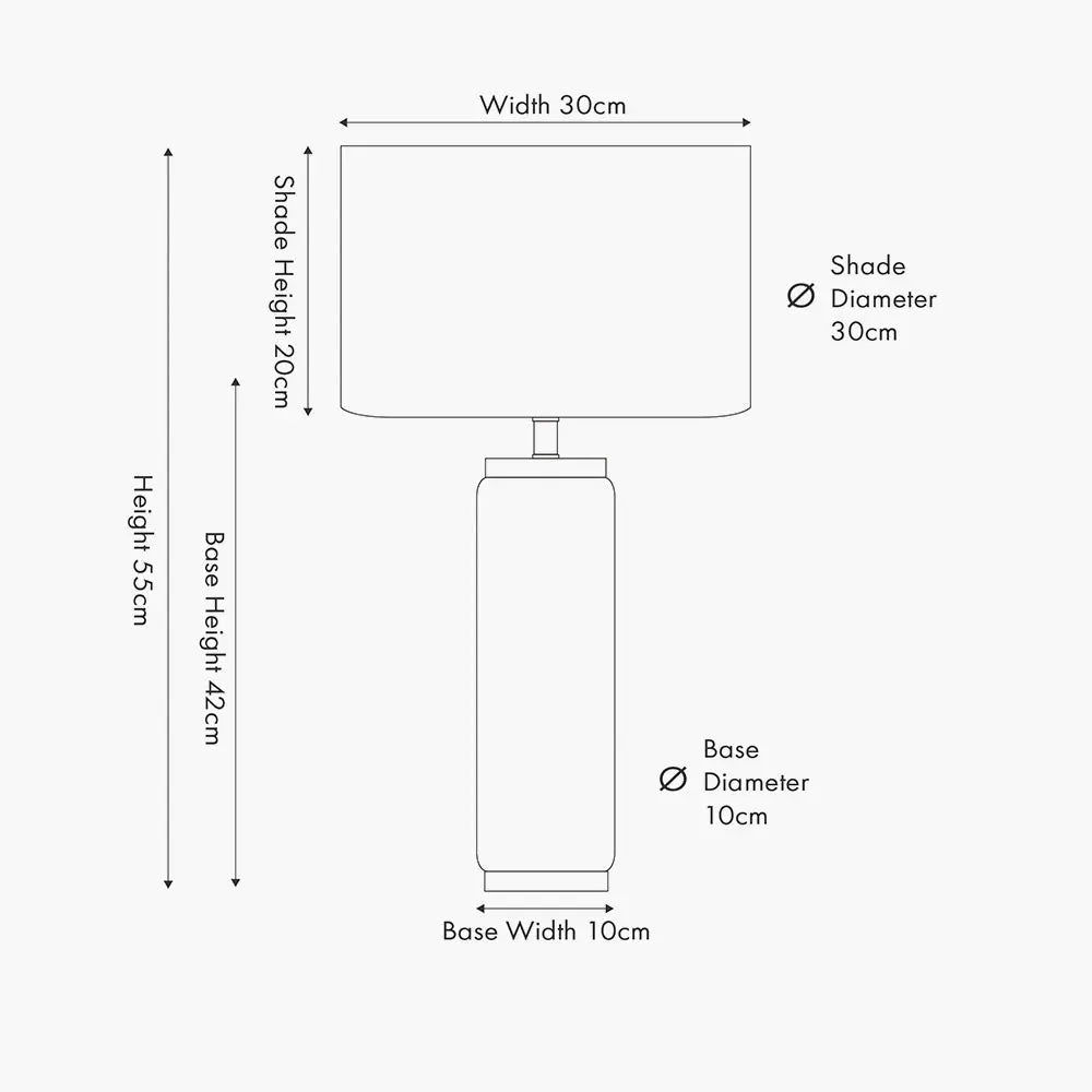 Carrara Wood Effect Ceramic Tall Table Lamp  Nicholas John Interiors