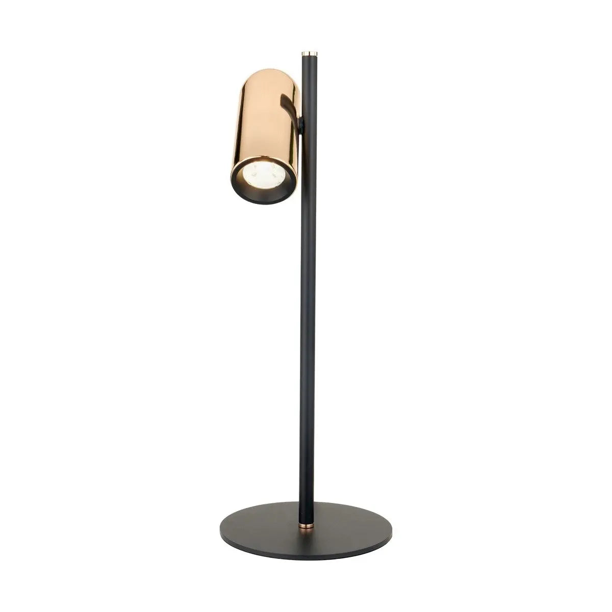 Xena Metal LED Table Lamp - Black & Rose Gold  Nicholas John Interiors