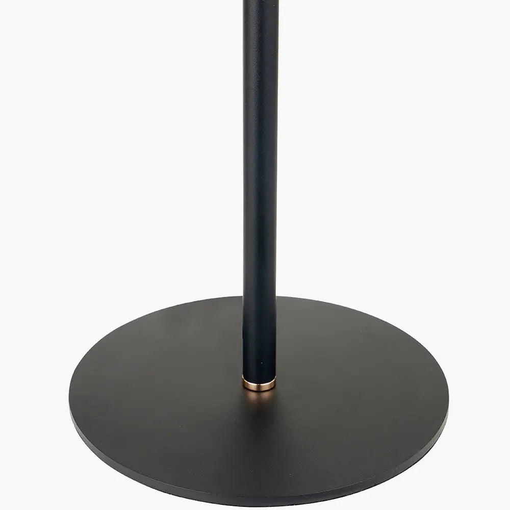 Xena Metal LED Table Lamp - Black & Rose Gold  Nicholas John Interiors