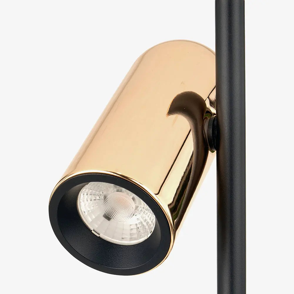 Xena Metal LED Table Lamp - Black & Rose Gold  Nicholas John Interiors