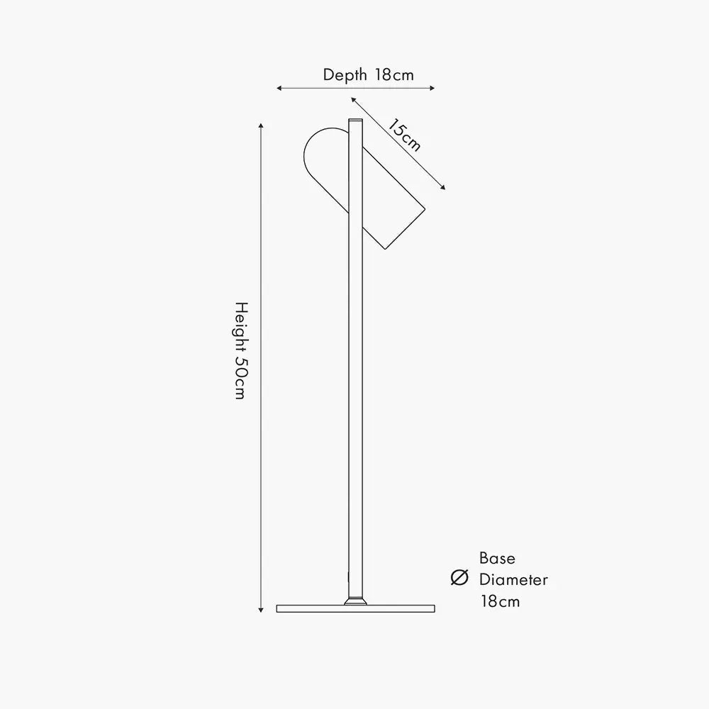 Xena Metal LED Table Lamp - Black & Rose Gold  Nicholas John Interiors