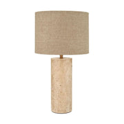 Kanoa Limestone Cylinder Table Lamp  Nicholas John Interiors