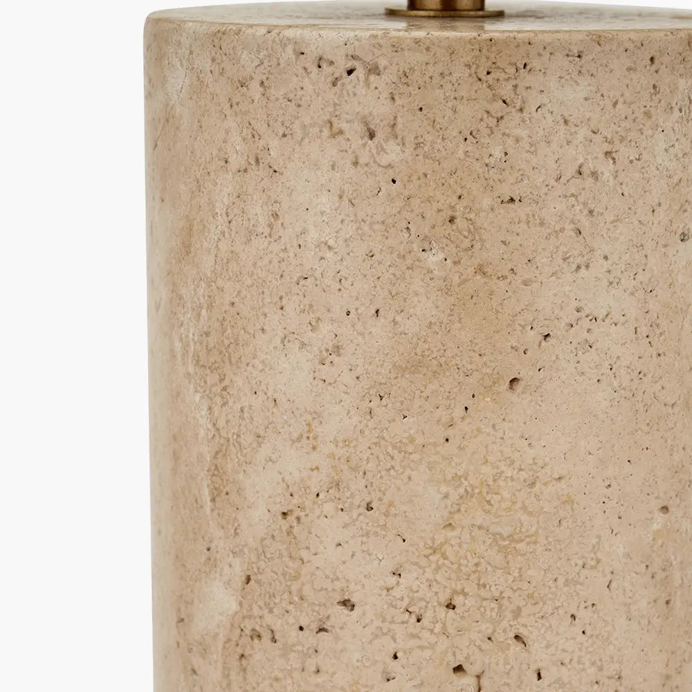Kanoa Limestone Cylinder Table Lamp  Nicholas John Interiors