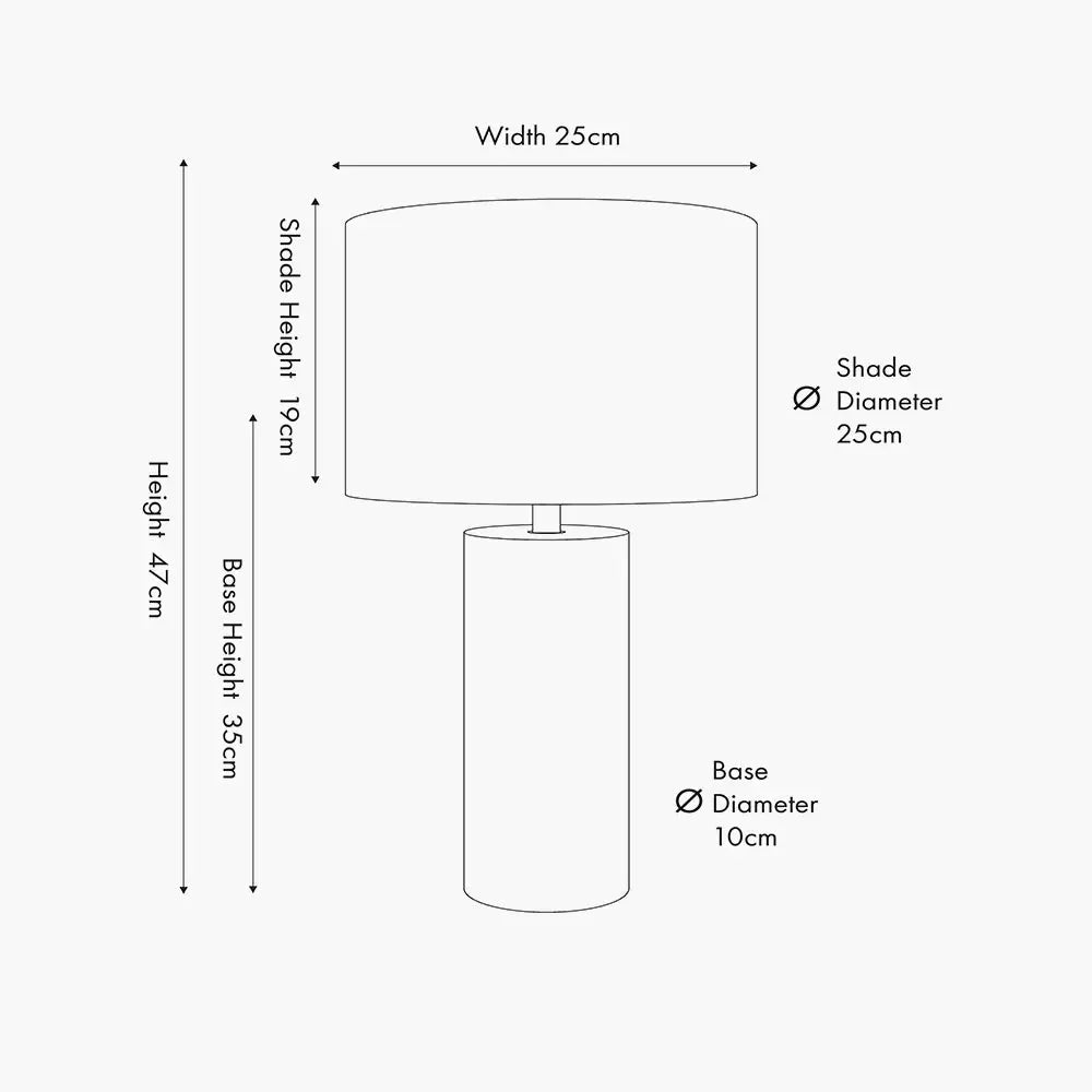 Kanoa Limestone Cylinder Table Lamp  Nicholas John Interiors