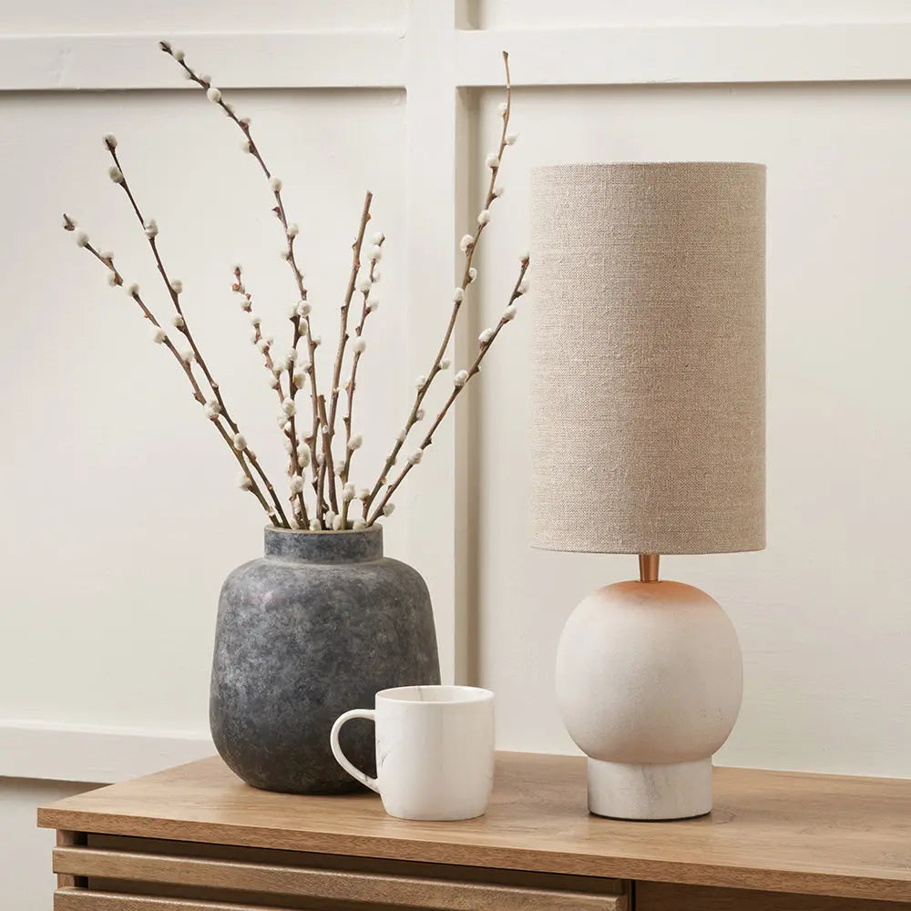 Althea Sandstone Table Lamp  Nicholas John Interiors