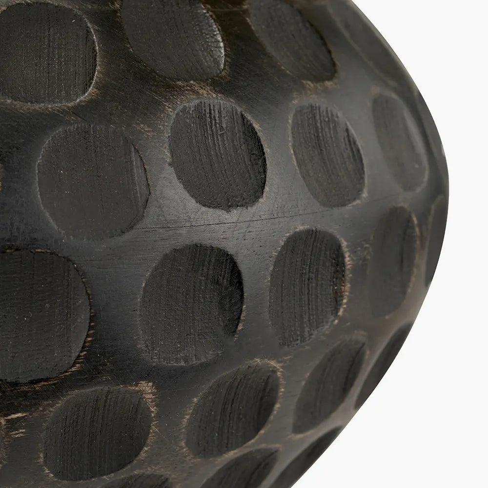 Dante Table Lamp - Antique Black Mango Wood  Nicholas John Interiors