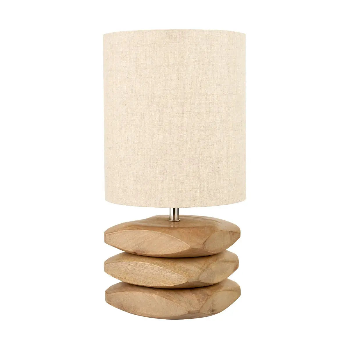 Amir 3 Pebble Table Lamp - Natural Mango Wood  Nicholas John Interiors