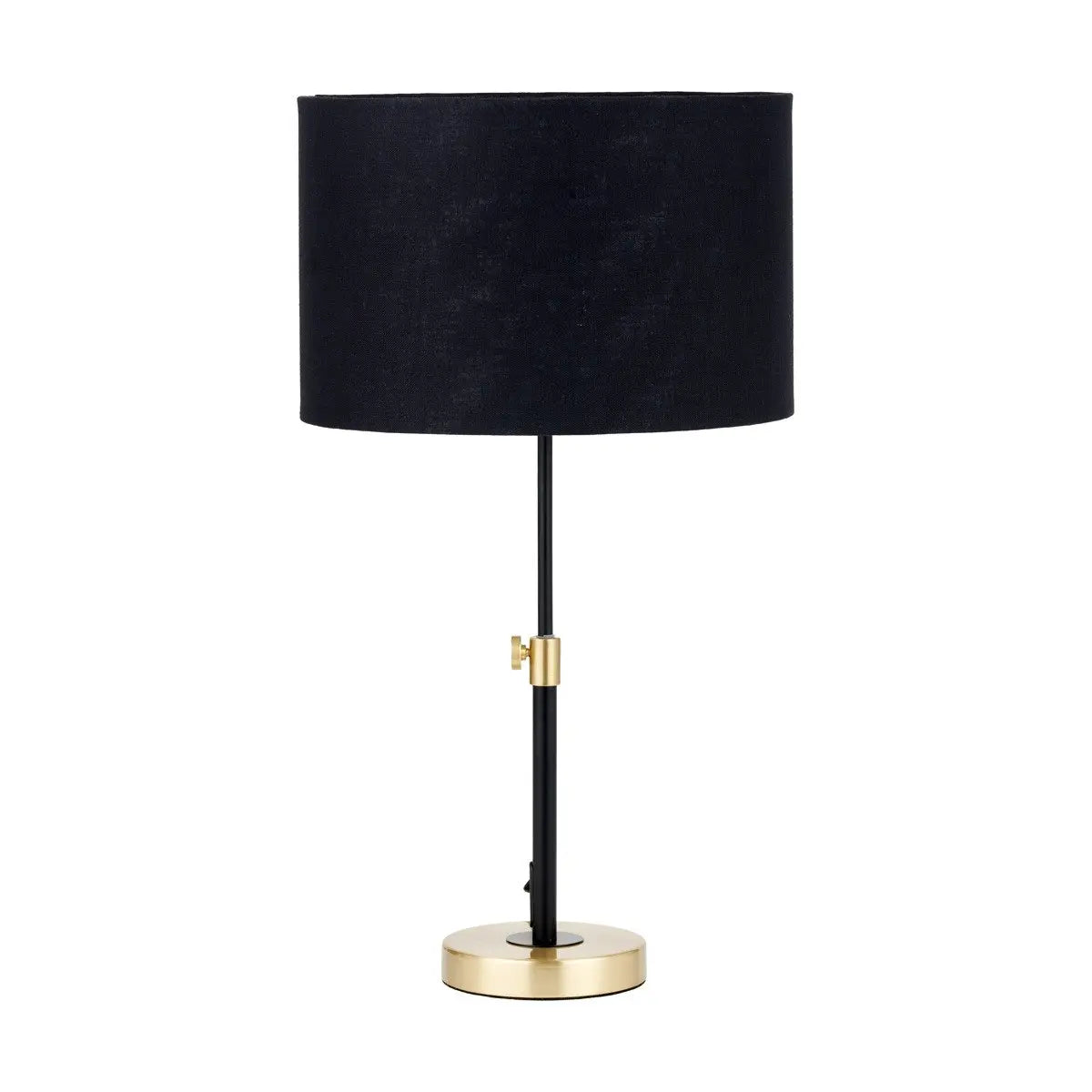 Bryce Metal Rise and Fall Table Lamp - Black & Gold  Nicholas John Interiors